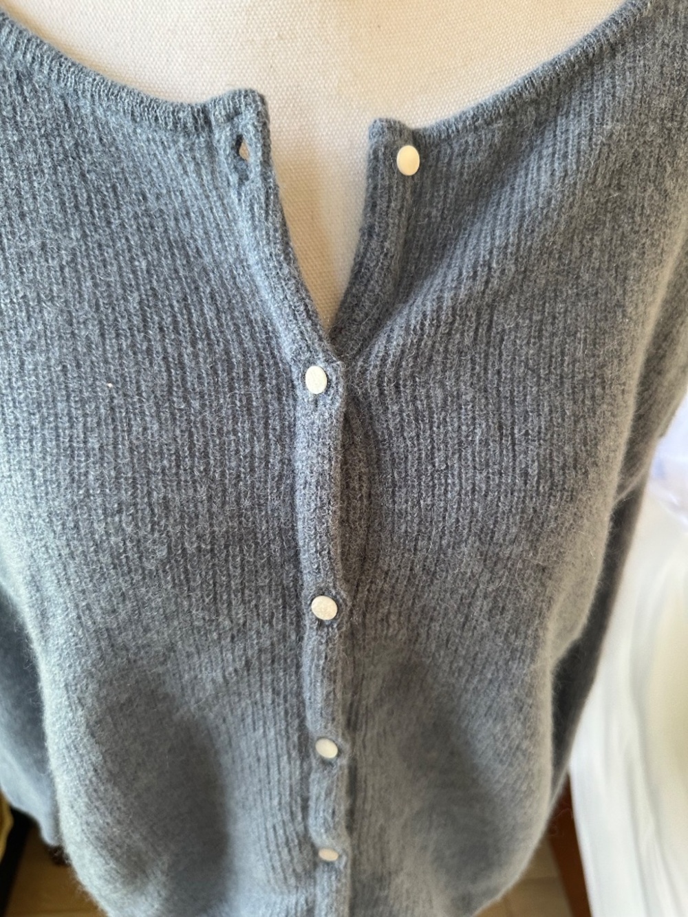 Sezane Blue Gray Cardigan - Sz - S - Picture 2 of 4